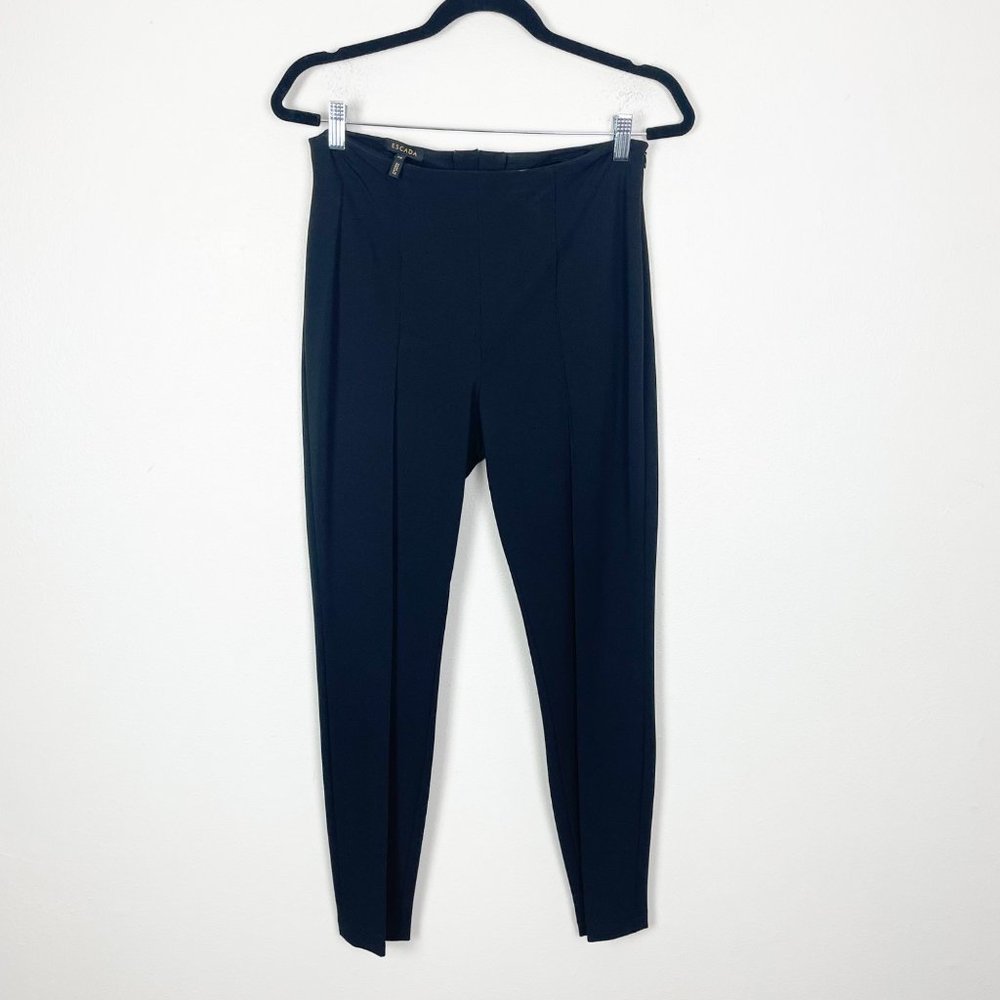 Escada Woman's 38/ US 8 Black High Rise‎ Tapered Leg Career Trouser Pants
